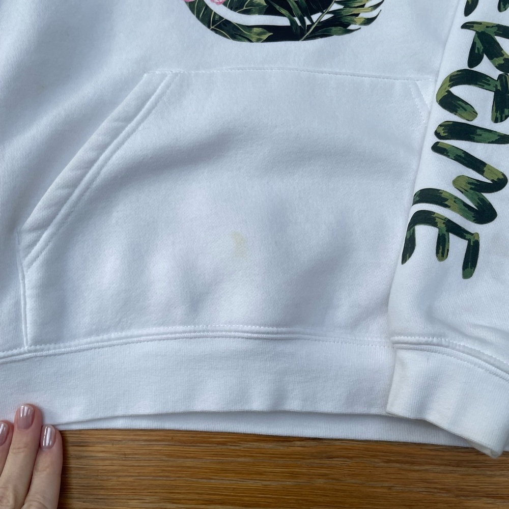 Kids Overtime White Hoodie with Floral Print - Picture 6 of 6